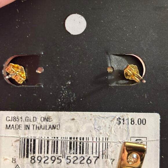 Coach NWT Gold Signature Hoop Earrings - Picture 3 of 4